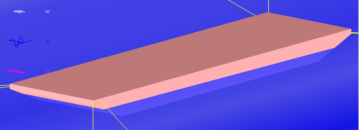 Hydrodynamic mesh for barge Mooring Analysis
